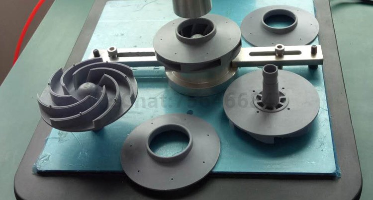 汽车水泵尼龙叶轮压合超声波焊接机样品