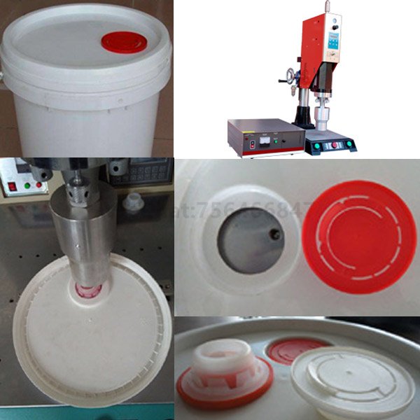 Plastic bucket lid ultrasonic welding machine