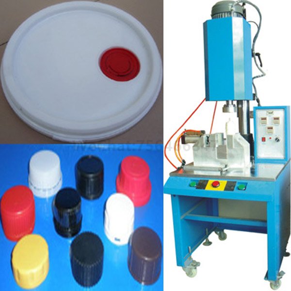 Ultrasonic welding machine for lubricating oil lid barrel lid