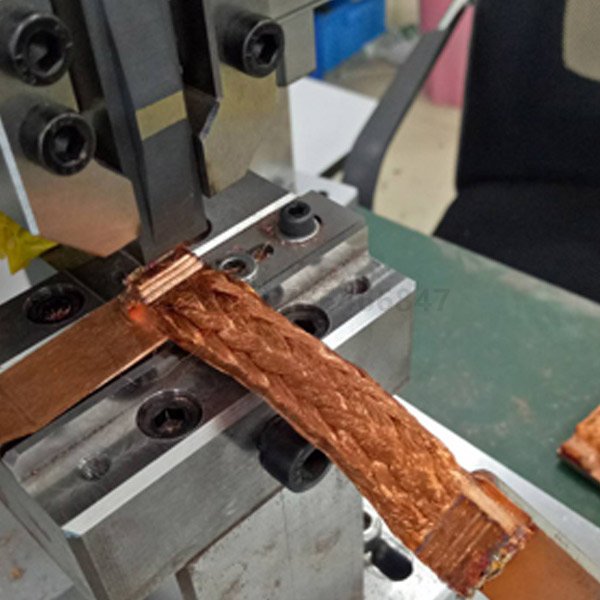 50 square copper braided wire harness through row ultrasonic metal spot welding machine