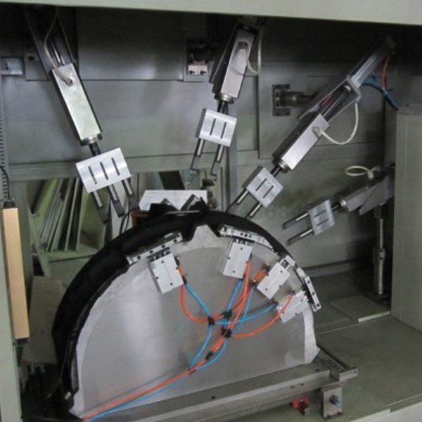Ultrasonic welding machine for automobile wheel cover assembly