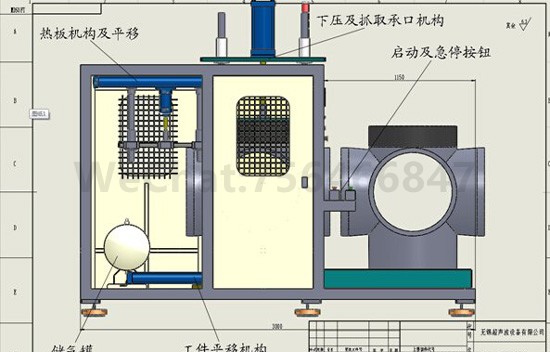 下水管道三通热板焊接机设备图纸