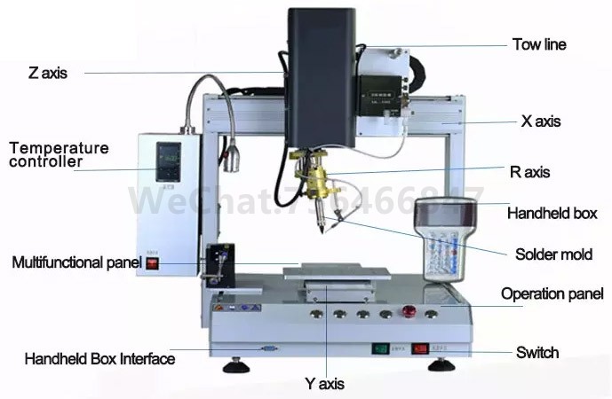 Automatic Desktop R-rotatable Single Station Soldering Machine