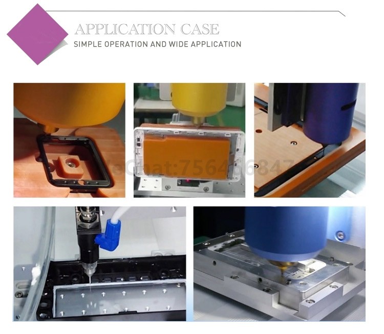 Two Platform 4 Axis automatic desktop glue dispensing machine