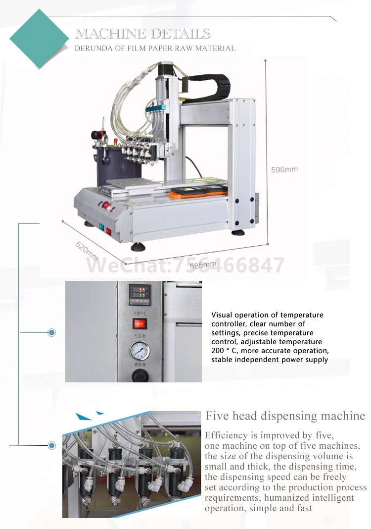 High speed high quality 5L pressure bucket 5-head glue dispenser high quality automatic glue dispenser robot