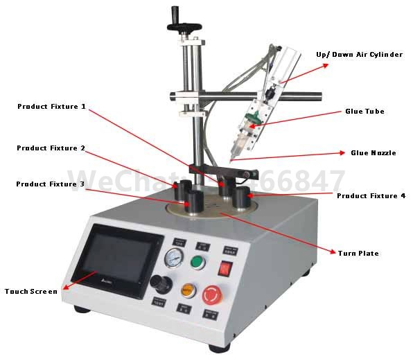 Automatic Glue Dispensing machine for Circular LED Bulb bonding