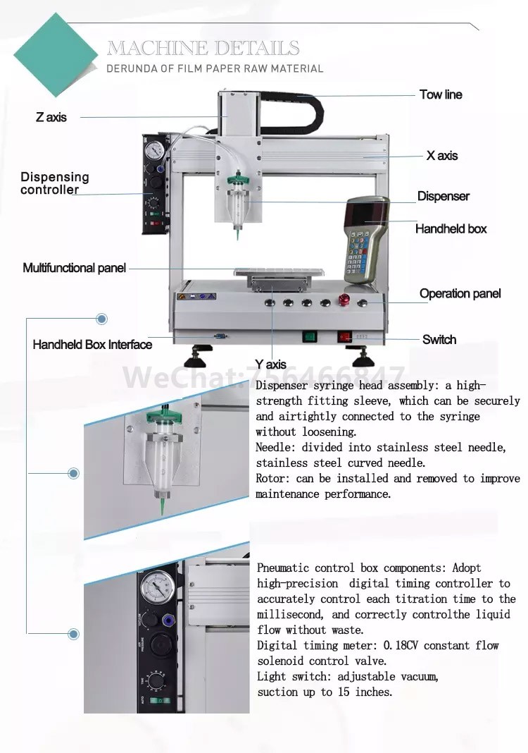 30ML syringe-type 3 axis automatic desktop glue robot machine