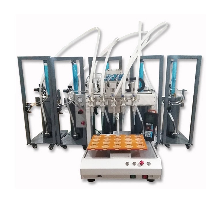 Silicone Dispenser Pressure Barrel Automated Multi-head Dispensing Machine Dispenser dispensing machine