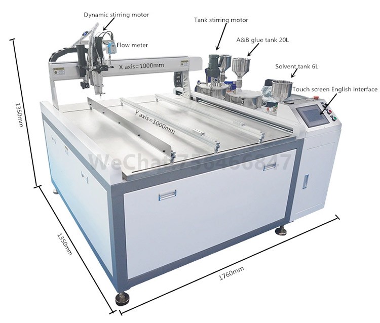 Floor type 2 components glue dispensing machine