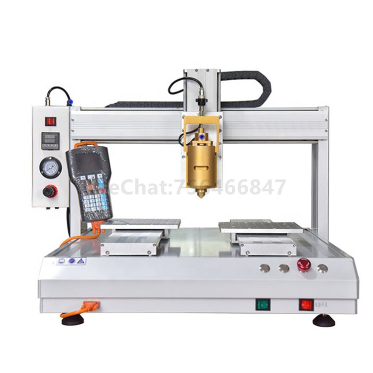 Máy phân phối keo để bàn tự động hai nền 4 trục