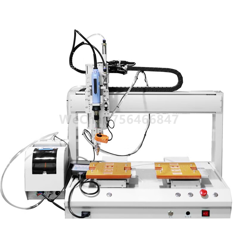 Double station blow air automatic locking screw machine