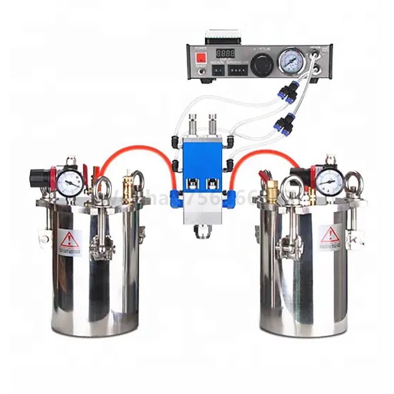 Semi automatic AB dual liquid glue dispensing machine