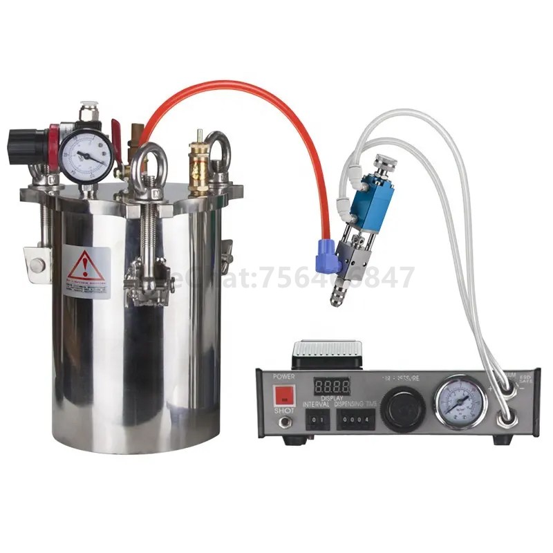 Single component glue manual dispensing machine with stainless steel pressure bucket