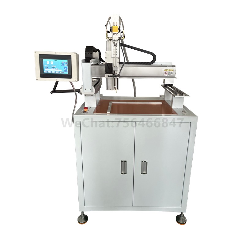 Gantry type two-component glue rotary valve glue filling machine