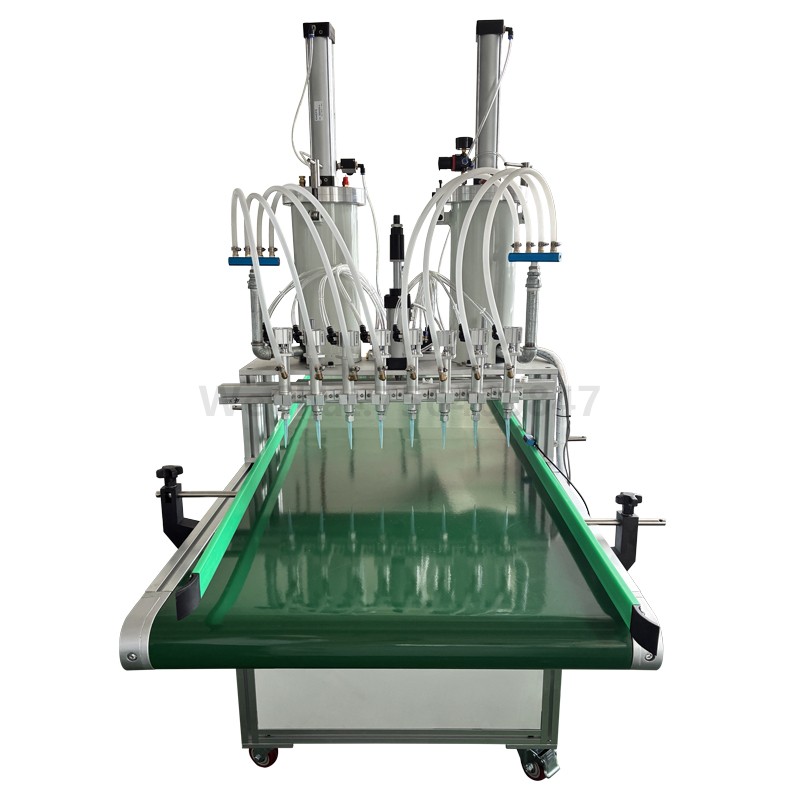 Dual 2600ml pressure barrels 8 dispensing valves online silicone dispensing machine