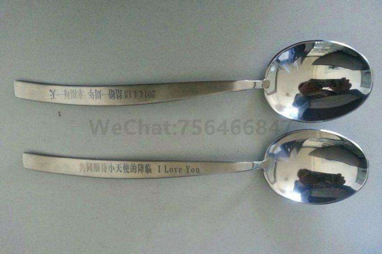 激光打标机在不锈钢金属餐具上的应用