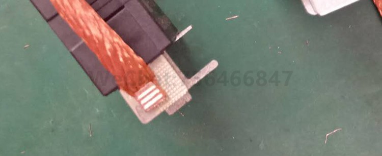 继电器引脚片铜编织线超声波金属点焊机样品