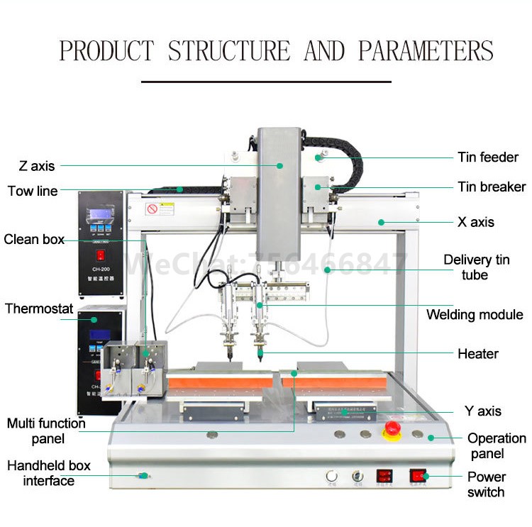 8-Axis Desktop High Efficiency Automatic Soldering Machine