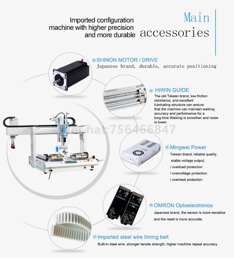 3 Axis automatic desktop robot screw driver