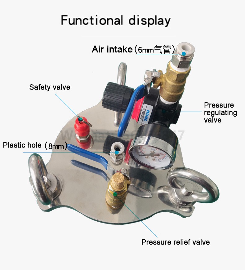 Handheld semi-automatic dispensing machine for stainless steel pressure cans