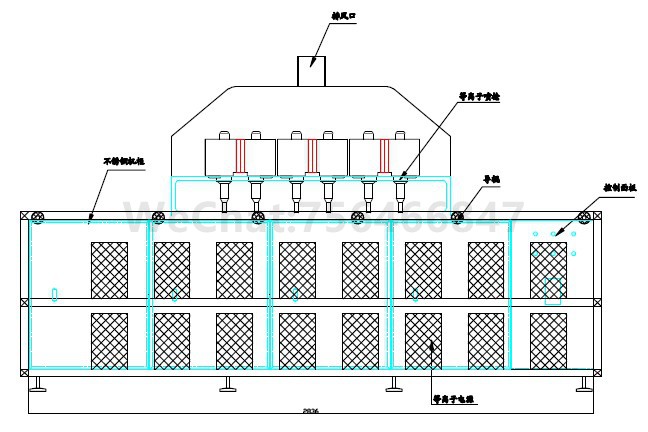 Sketch of glass cover plasma surface activation cleaning treatment